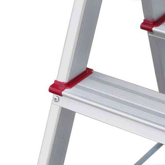 Драбина алюмінієва двостороння, 4 сходинки, висота: 876 мм, 150 кг INTERTOOL LT-1104 Київ