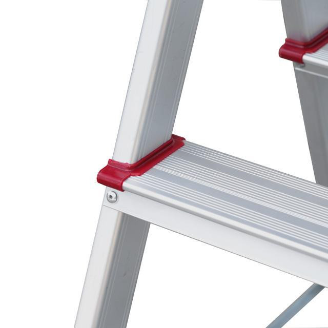 Драбина алюмінієва двостороння, 4 сходинки, висота: 876 мм, 150 кг INTERTOOL LT-1104 Київ - фото 5