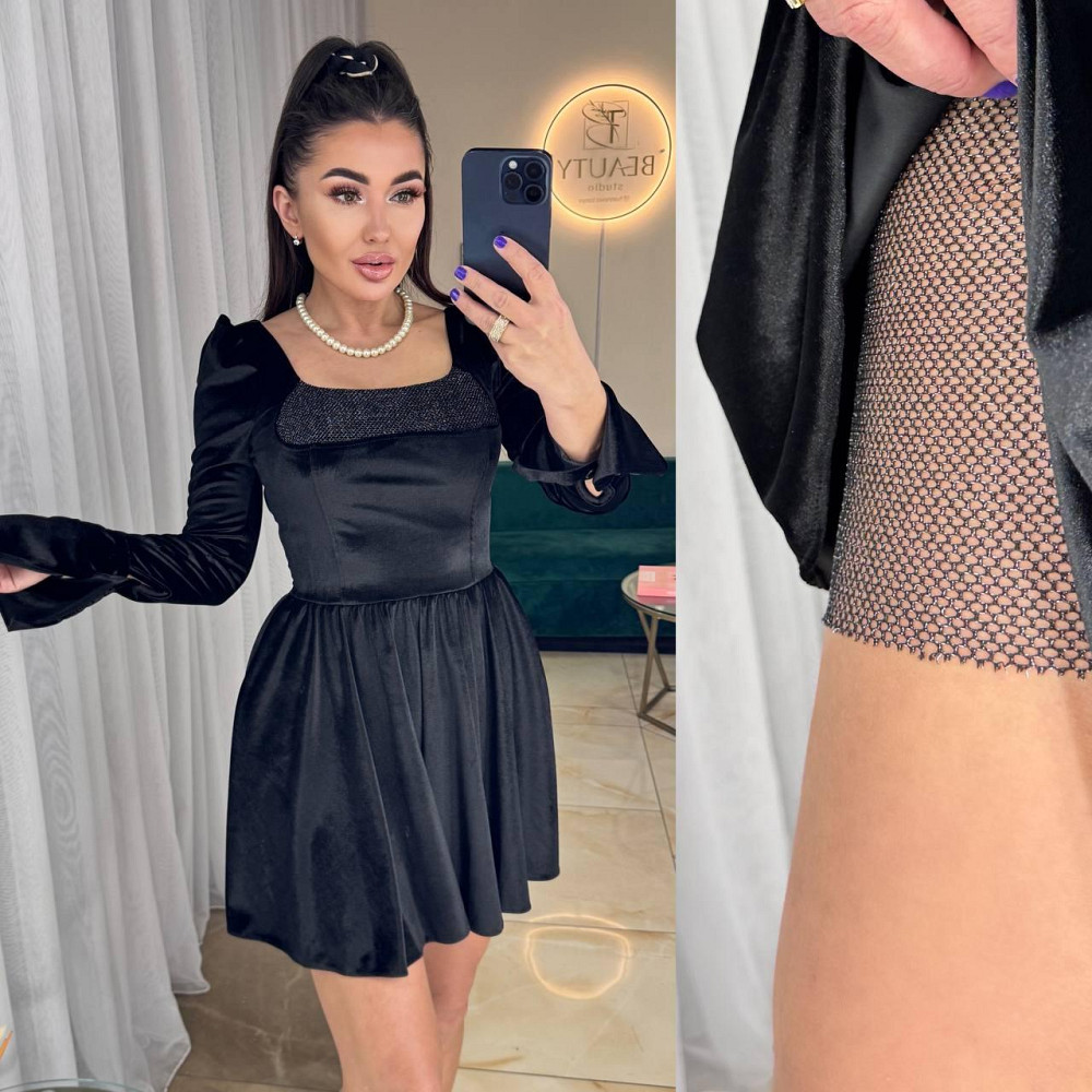 Женское праздничное элегантное корсетное платье из королевского бархата Одесса - изображение 9