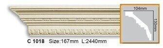 Карниз полиуретановый с орнаментом Gaudi Decor C 1018 Днепр - изображение 1