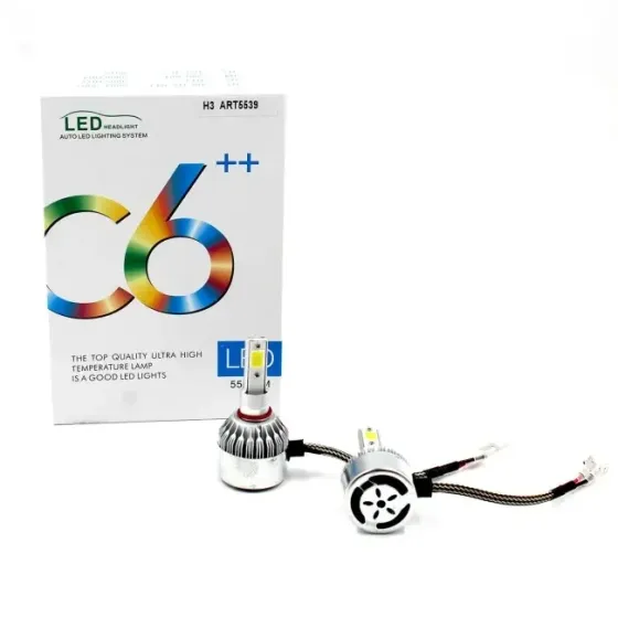 Надяскраві LED лампи C6 H3 для авто, довговічні, економічні, проста установка, стильний дизайн, безпечне світло Одеса