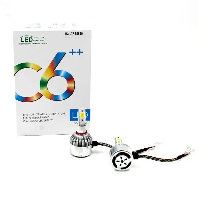 Надяскраві LED лампи C6 H3 для авто, довговічні, економічні, проста установка, стильний дизайн, безпечне світло Одеса - фото 2