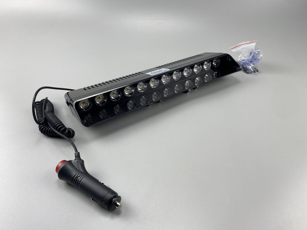 Маячок проблисковий S12 автомобільний стробоскоп 9-80V (12 led діодів) білий спалах (під скло) мигалка Мукачево - фото 7