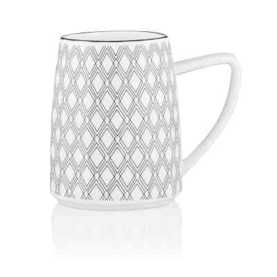 Чашка Ardesto Lamberto, 360мл, порцеляна, біло-сірий (AR3049) Вінниця