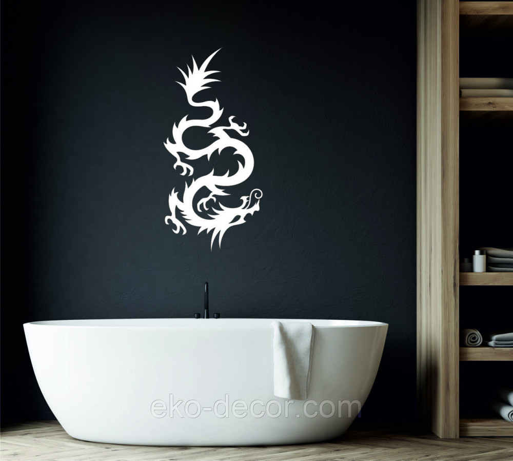 Декоративное настенное Панно «Дракон» , Декор на стену 90*43 см, Белый Киев - изображение 7