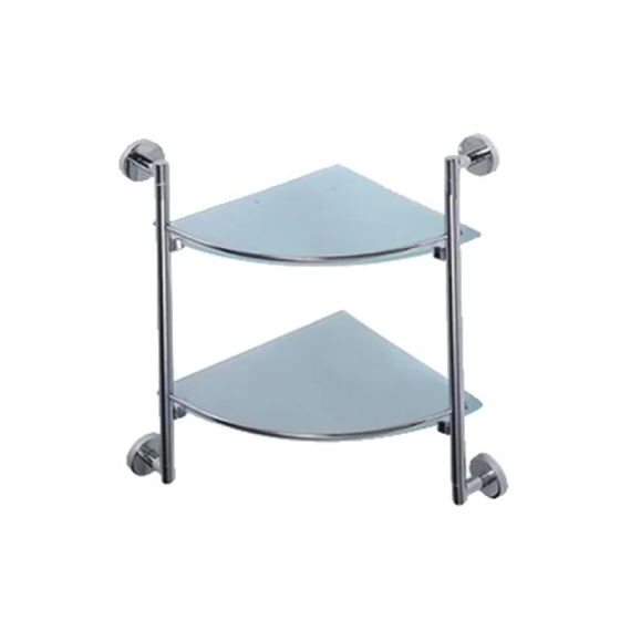 Полка угловая стеклянная Haiba HB1707-2 двухъярусная (HB0734) Киев