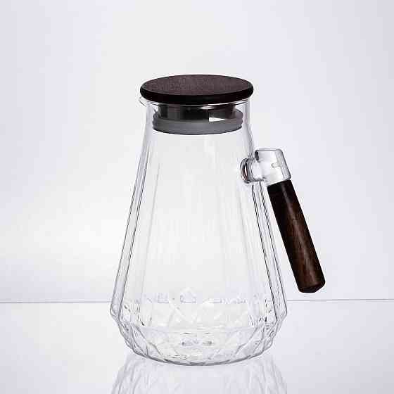 Кувшин для напоїв 1.7 л зі скляною ручкою та кришкою Київ