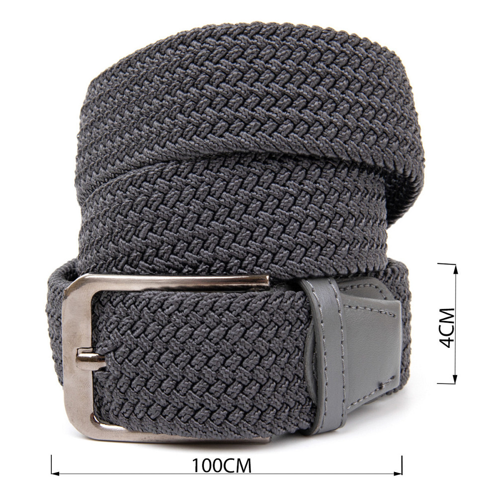 Текстильный ремень мужской классика Серый (Vintage) Киев - изображение 7