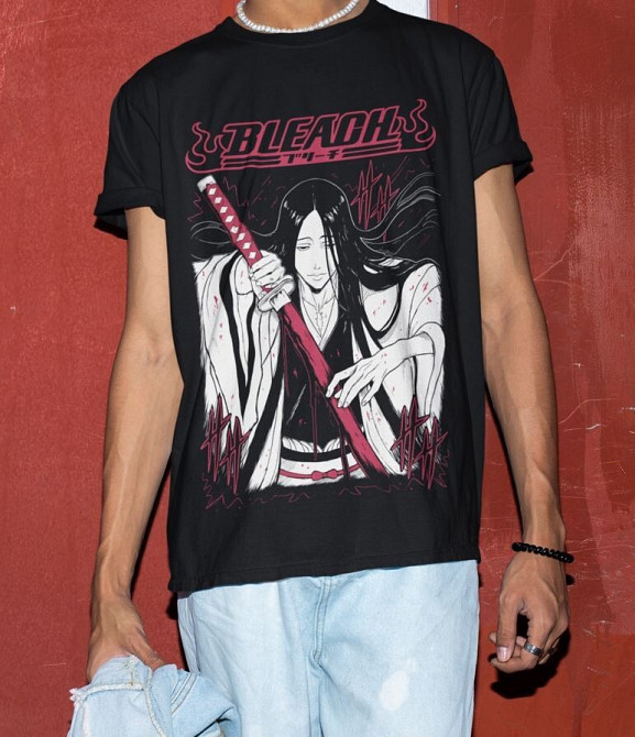 Футболка чоловіча з аніме принтом Бліч оверсайз (S/M/L) Чорний AnimeJ1201 Дніпро - фото 9