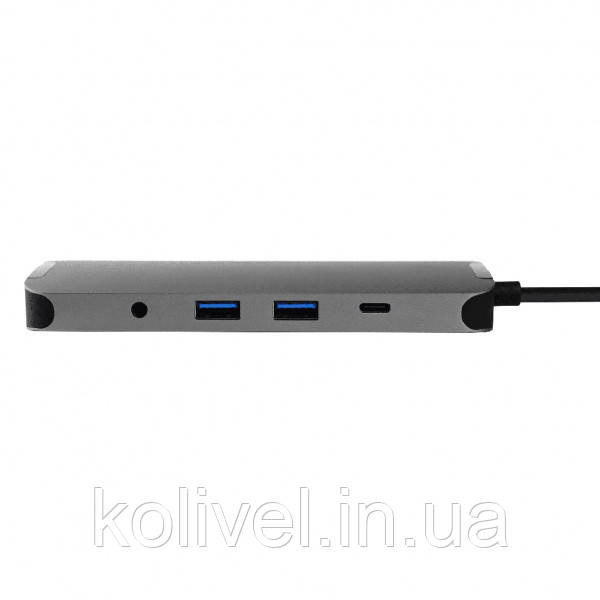 Док-станція USB3.2 Type-C --> HDMI/USB 3.2x2/RJ45/USB-C/SD/TF/PD 80W/Audio 9-in-1 DSC-901 CHIEFTEC (DSC-901) Київ - фото 4