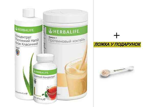 Сніданок 1 Програма Алое + Коктейль + трав'яний напій. Смаки на вибір Гербалайф Herbalife для схуднення та контролю ваги Дніпро