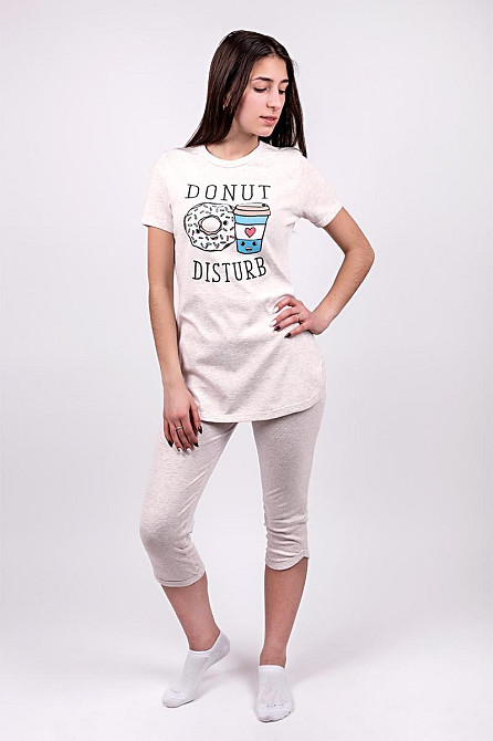 Домашний  летний, женский комплект (пижама), молочный Украина топ Крохатушка одяг 52/54 Киев - изображение 1