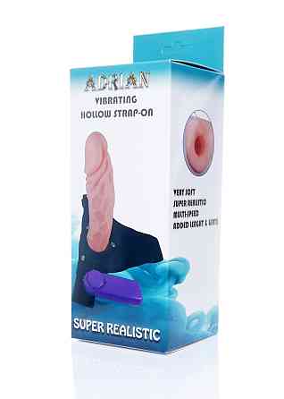 Страпон Hollow Strap-on-Hollow Strap-on Adrian vibrating Sex Aura Киев