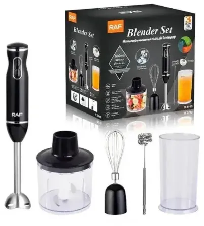 Ручной погружной блендер RAF R.314B с металлической ножкой 5в1 400 Вт Коломыя