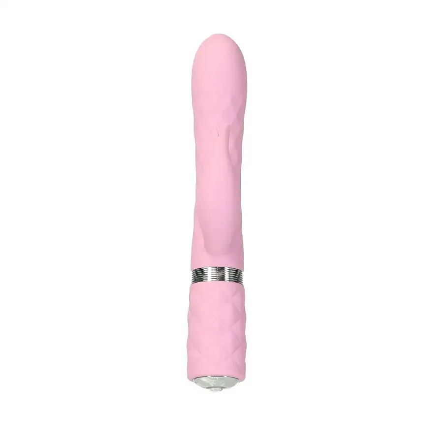 Роскошный кролик с ротацией и вибрацией Pillow Talk Lively, Pink, кристалл Сваровски Львов - изображение 3