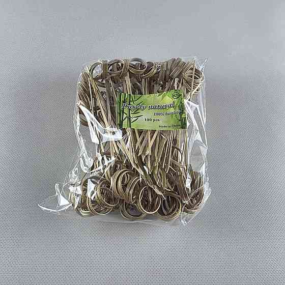 Дерев'яні бамбукові шпажки Кільце 12 см, 100 шт (1 пачка) Харків