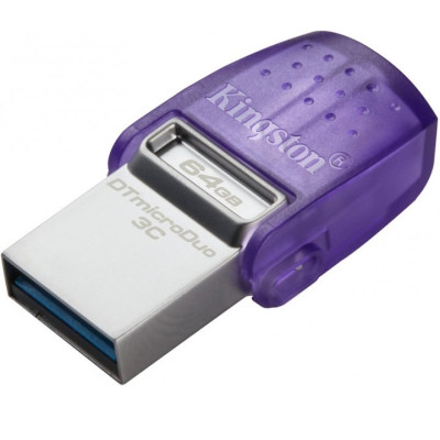 USB флеш накопичувач Kingston 64GB DataTraveler microDuo 3C USB 3.2/Type C (DTDUO3CG3/64GB) Вінниця - фото 2