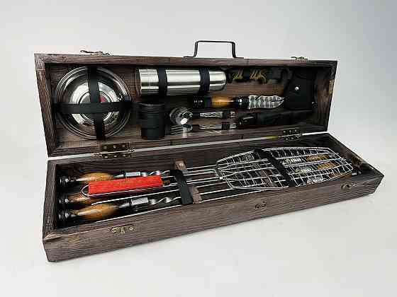 Подарунковий набір шампурів у дерев'яному кейсі РИБАК HAPPY DAYS Тернопіль