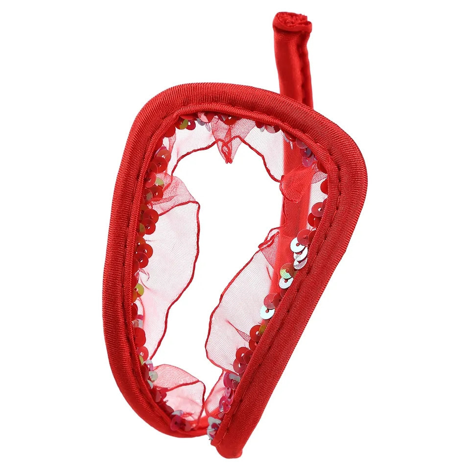 Труси без лямок червоні з паєтками - розмір універсальний, спандекс Київ - фото 1