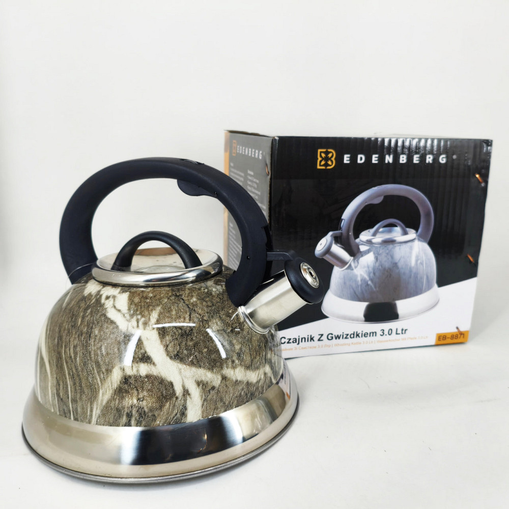 Чайник для газовой комфорки Edenberg, Чайник для плиты со свистком для чая газовых плит FC-24 Львов - изображение 6