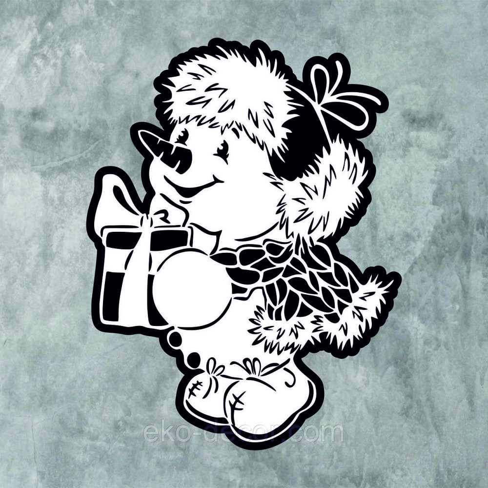 Декоративне настінне Панно «Сніговик», Декор на стену Київ - фото 6