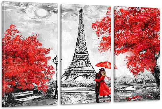 Модульна картина Париж Осінь (53х100см) Аrt-181_3А Київ