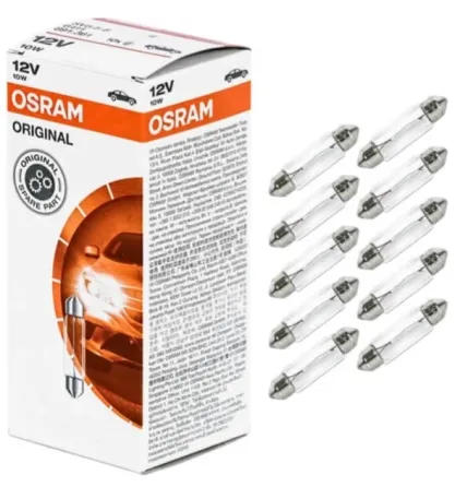 Osram 6411 — автолампа 12В 10Вт W2.1x9.5d для подсветки салона и панели приборов Ковель