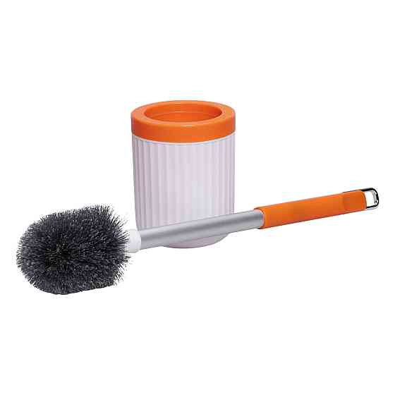 Ершик для туалету з підставкою, оранжевий Київ