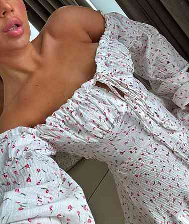 Жіноче романтичне мініплаття у квітковий принт муслін 100% бавовна 46/48 Одеса