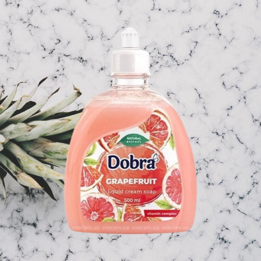 Dobra Dobra жидкое крем-мыло Грейпфрут 500 мл Виноградов - изображение 1