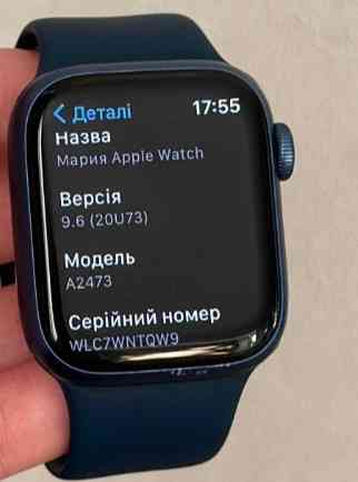 Смарт -Часы: Apple Watch Series 7 41mm. 97%акб. Blue Aluminium Cace Киев