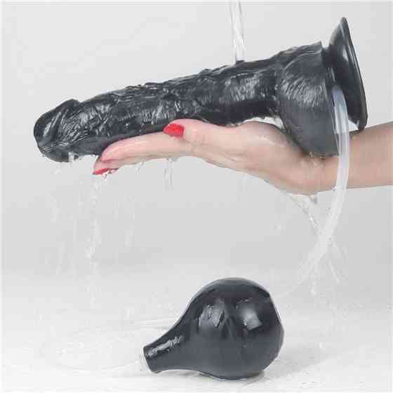 Фалоімітатор - Squirt Extreme Dildo 10" Black Sex Aura Київ