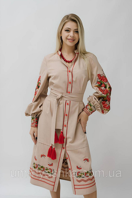 Жіноча вишита сукня на льоні Калина S-XХL Кривий Ріг - фото 3