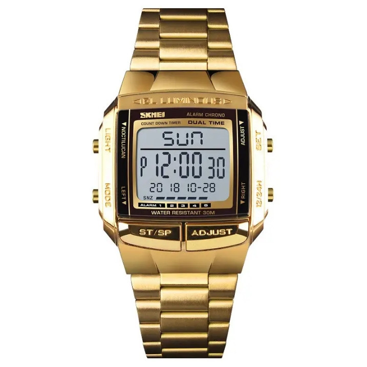 Спортивний годинник Skmei Illuminator Золотистий Вінниця - фото 1