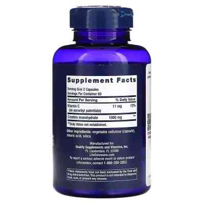 Вітамінно-мінеральний комплекс Life Extension Креатин, 1000 мг, Creatine Capsules, 120 капсул (LEX-15291) Вінниця