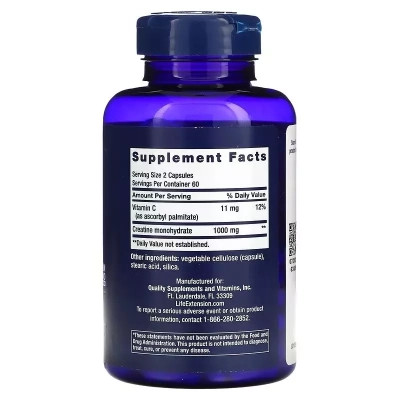 Вітамінно-мінеральний комплекс Life Extension Креатин, 1000 мг, Creatine Capsules, 120 капсул (LEX-15291) Вінниця - фото 2