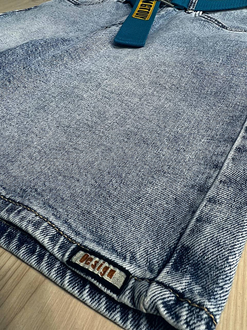 Шорты женские джинсовые Liana 440 бермуды средней длины с ремнём голубые, голубой, З6, 36, 97 см, 12 Одесса - изображение 7