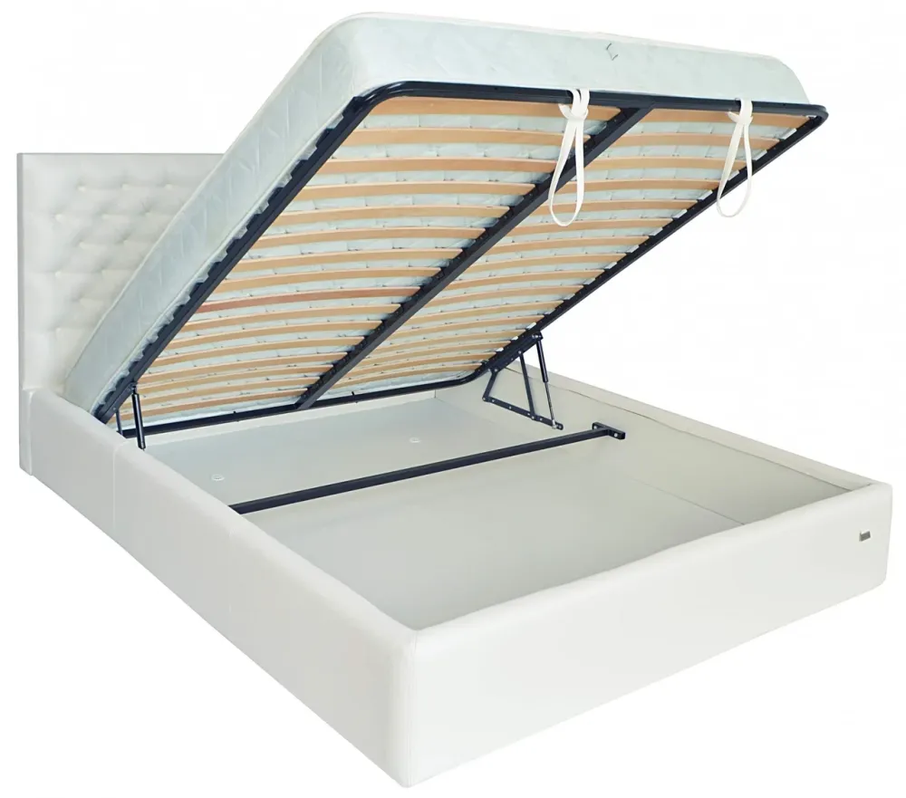 Кровать Cambridge Comfort 140 х 200 см Boom 01 С подъемным механизмом и нишей для белья Белый Киев - изображение 3