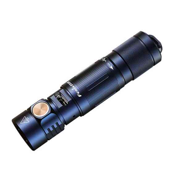 Ручной мини фонарик Fenix E05R 400лм Micro-USB (Черный) Винница
