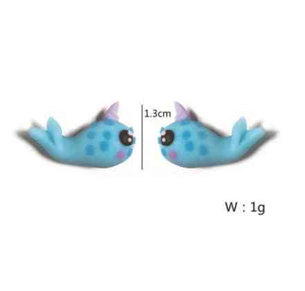 Серьги в виде рыбок - длина 2см, полимерная глина, ручная работа Киев