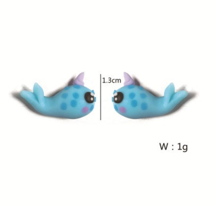 Серьги в виде рыбок - длина 2см, полимерная глина, ручная работа Киев - изображение 3