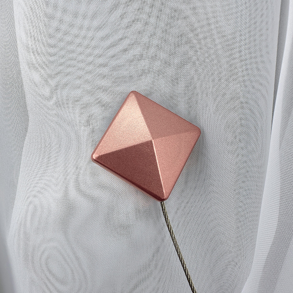 Магниты для штор и гардин Квадрат набор 2 шт Розовое золото (81-283) Киев - изображение 2