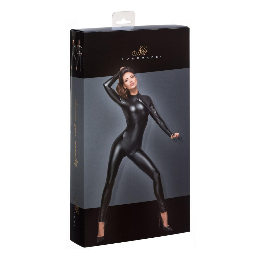 Комбинезон Noir Handmade F162 Powerwetlook overall with leash and two-way zipper, S, мокрый эффект Sex Aura Киев - изображение 5