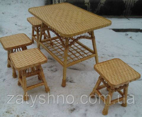 Плетені меблі з лози на кухню Київ - фото 6