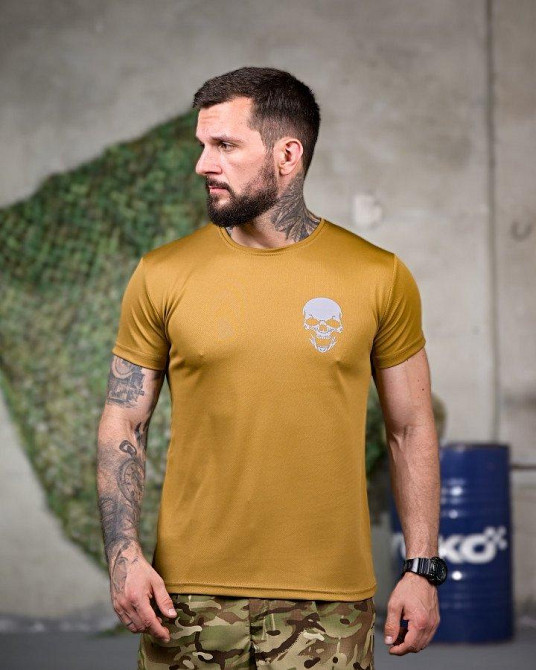 Тактическая потоотводящая футболка Донецька область coyot РП7344 Одеса - фото 6