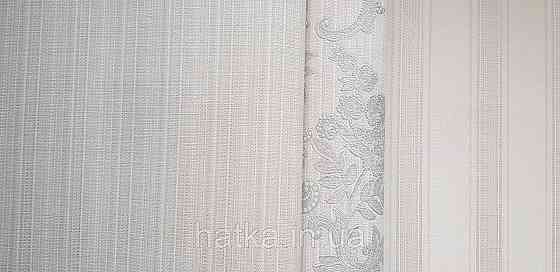 Шпалери вінілові на флізеліні AdaWall Seyyah 1.06х10 смуги структурні білі бежеві сріблясті Київ