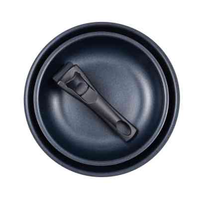 Набір сковорідок Bergner Click &amp; cook, зі знімною ручкою, 22/26 см, червоний (BG-31605-RD) Вінниця