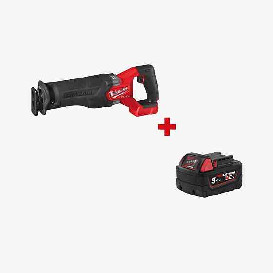 Пила сабельная аккумуляторная MILWAUKEE, M18 FSZ-0 (+акк., M18 B5 (5Aч)) Одесса
