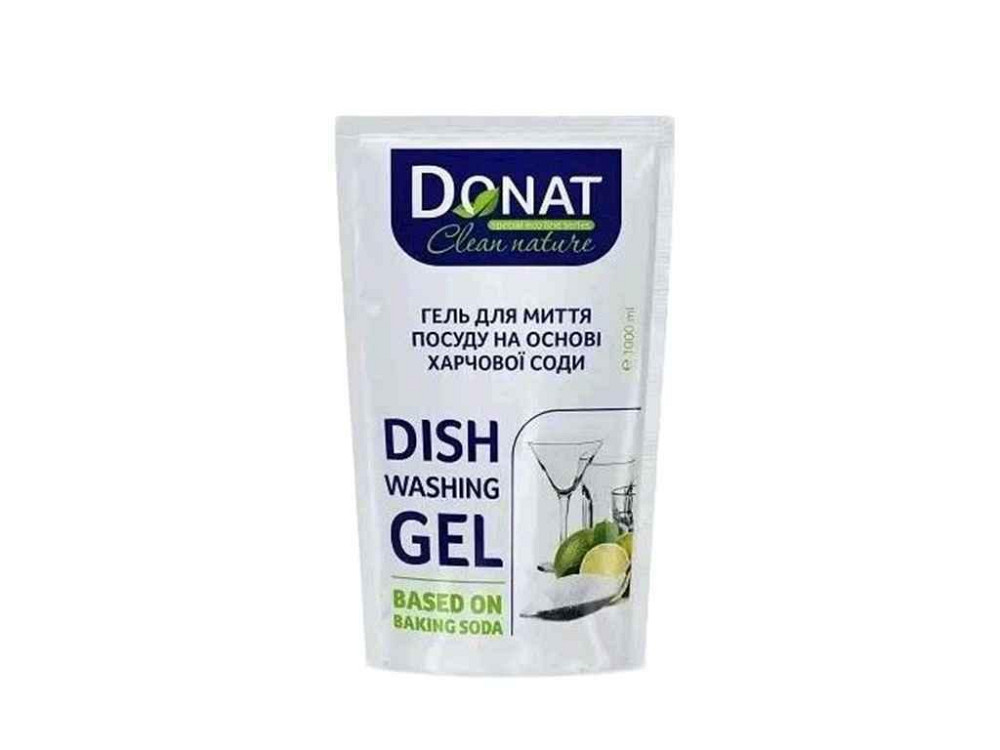 Гель для миття посуду 1л Харчова сода дой-пак Clean Nature ТМ DONAT Київ - фото 1