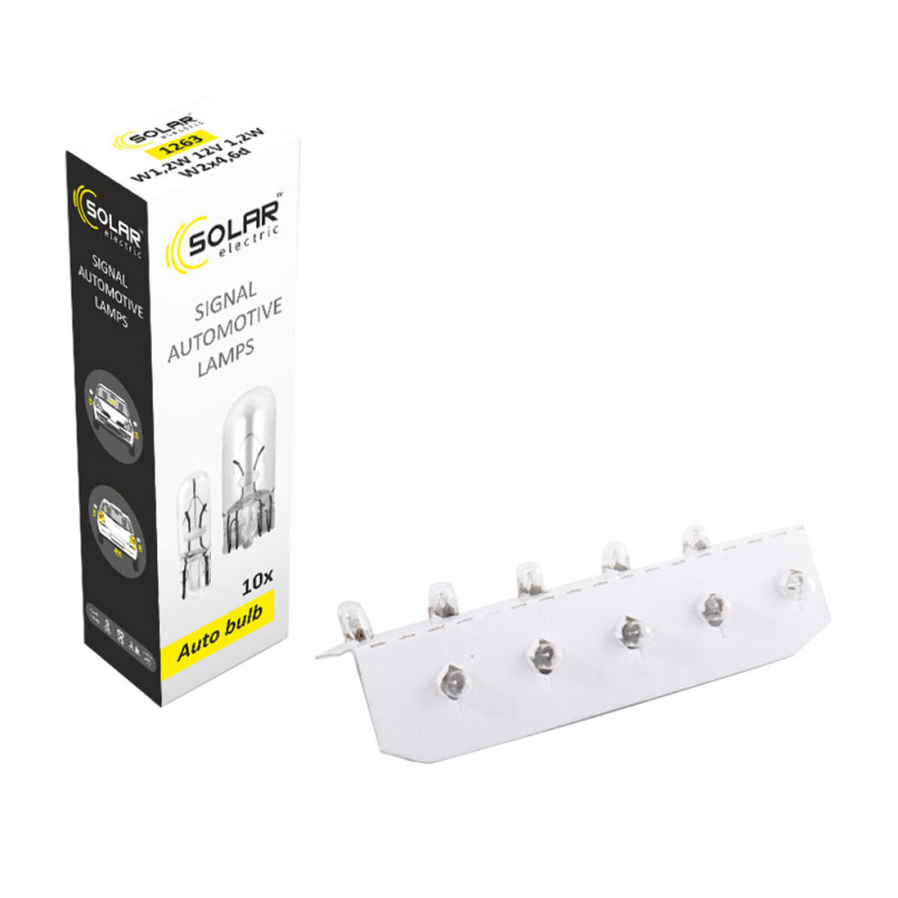 Лампа розжарювання Solar W5W 12V 5W W2.1x9.5d, 10шт Киев - изображение 1